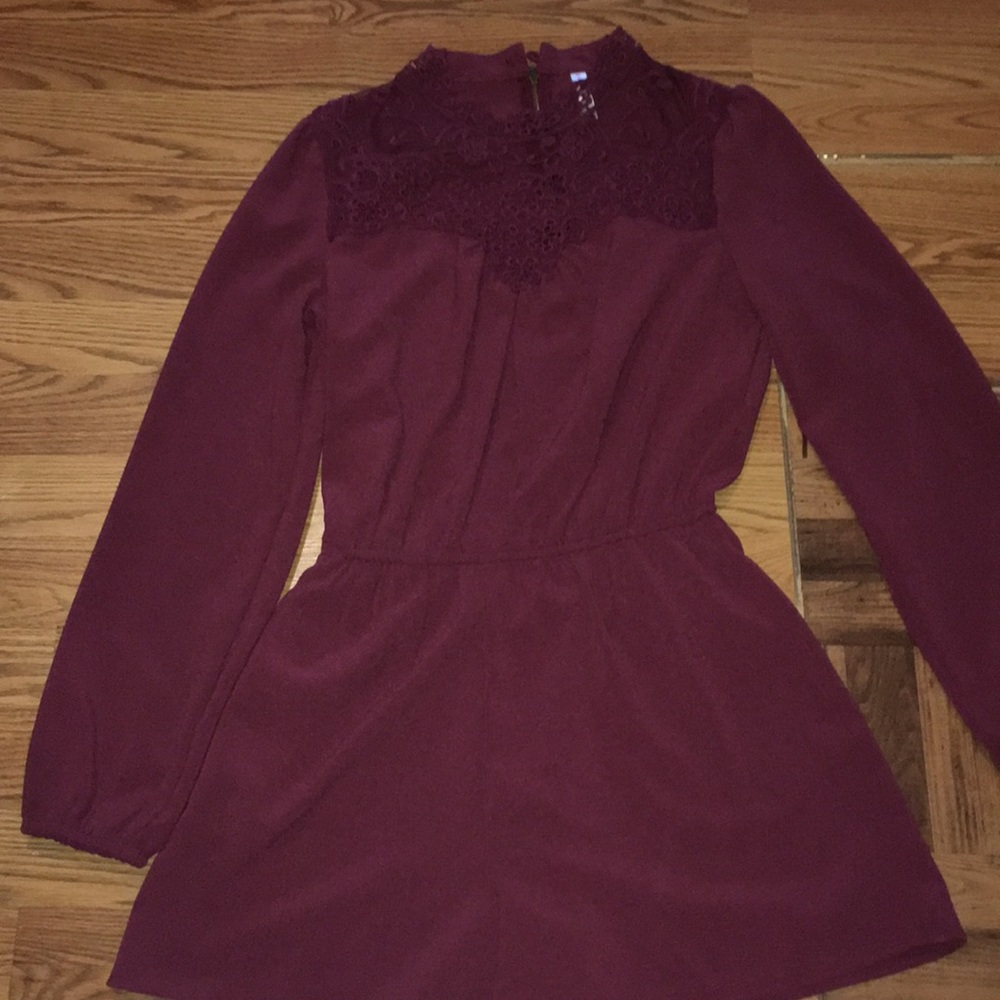 Burgundy romper